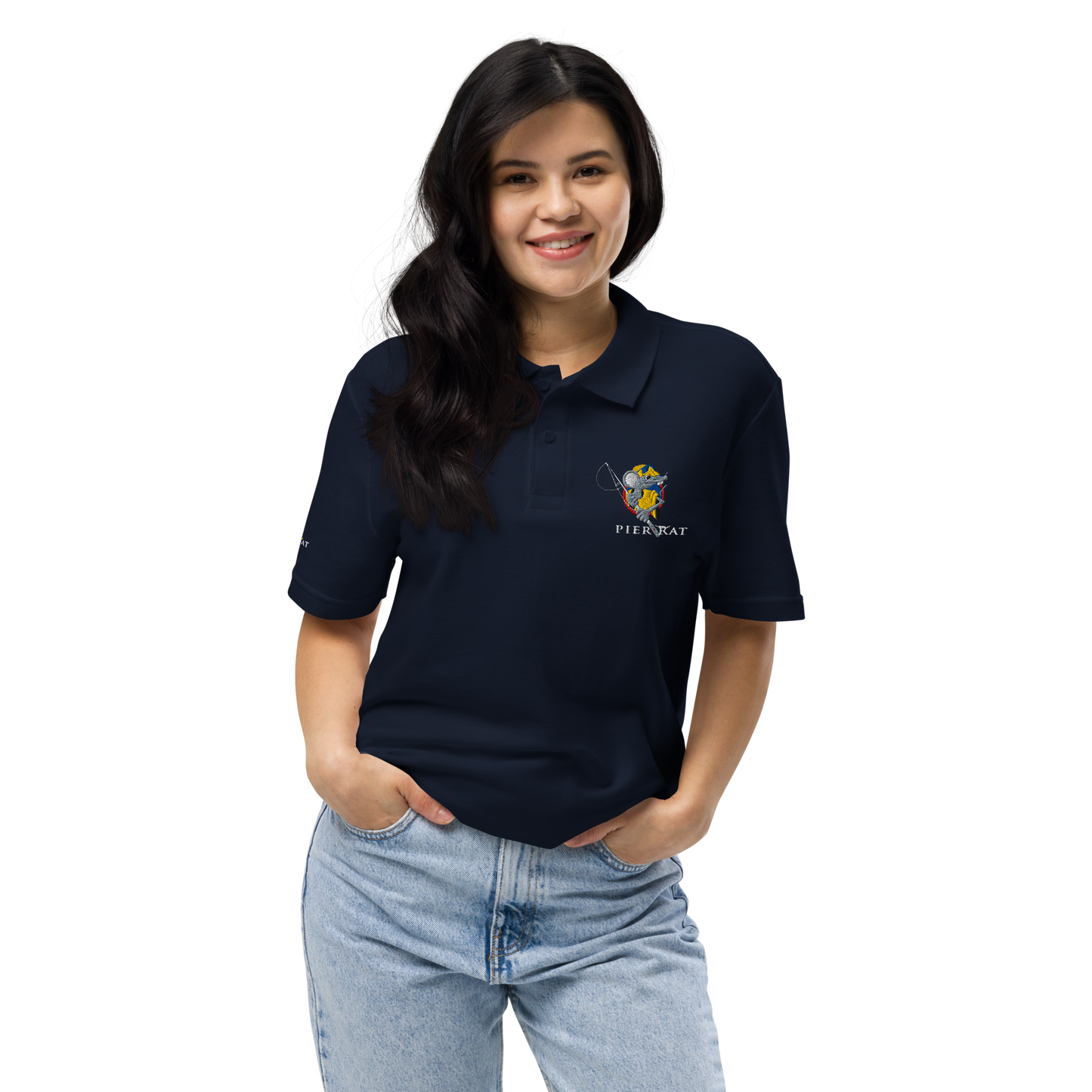 Navy Unisex Pique Polo Shirt