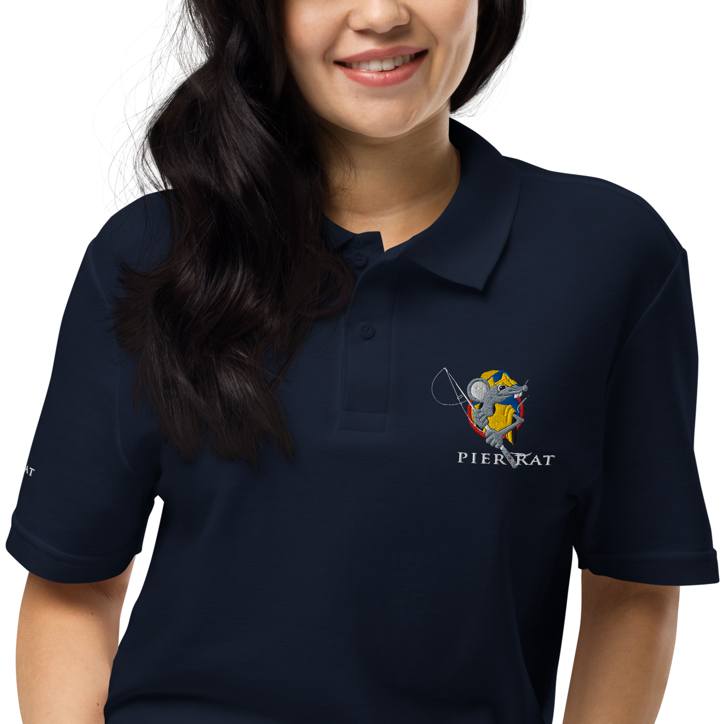 Navy Unisex Pique Polo Shirt