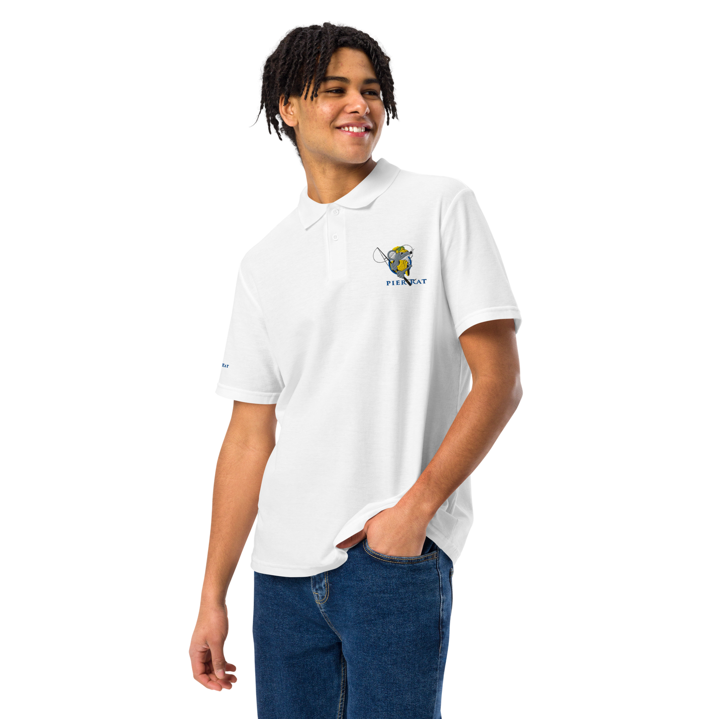 White Unisex Pique Polo Shirt