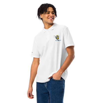 White Unisex Pique Polo Shirt