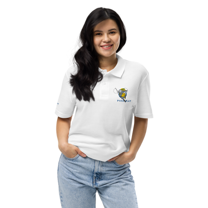 White Unisex Pique Polo Shirt