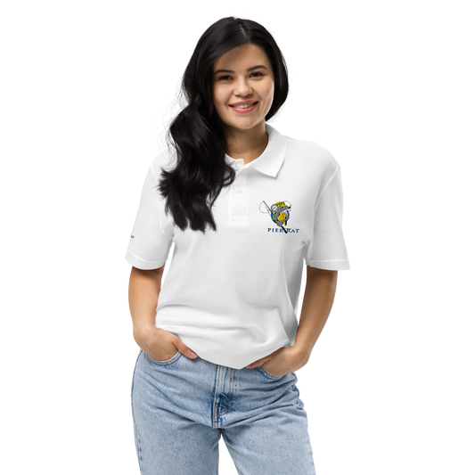 White Unisex Pique Polo Shirt