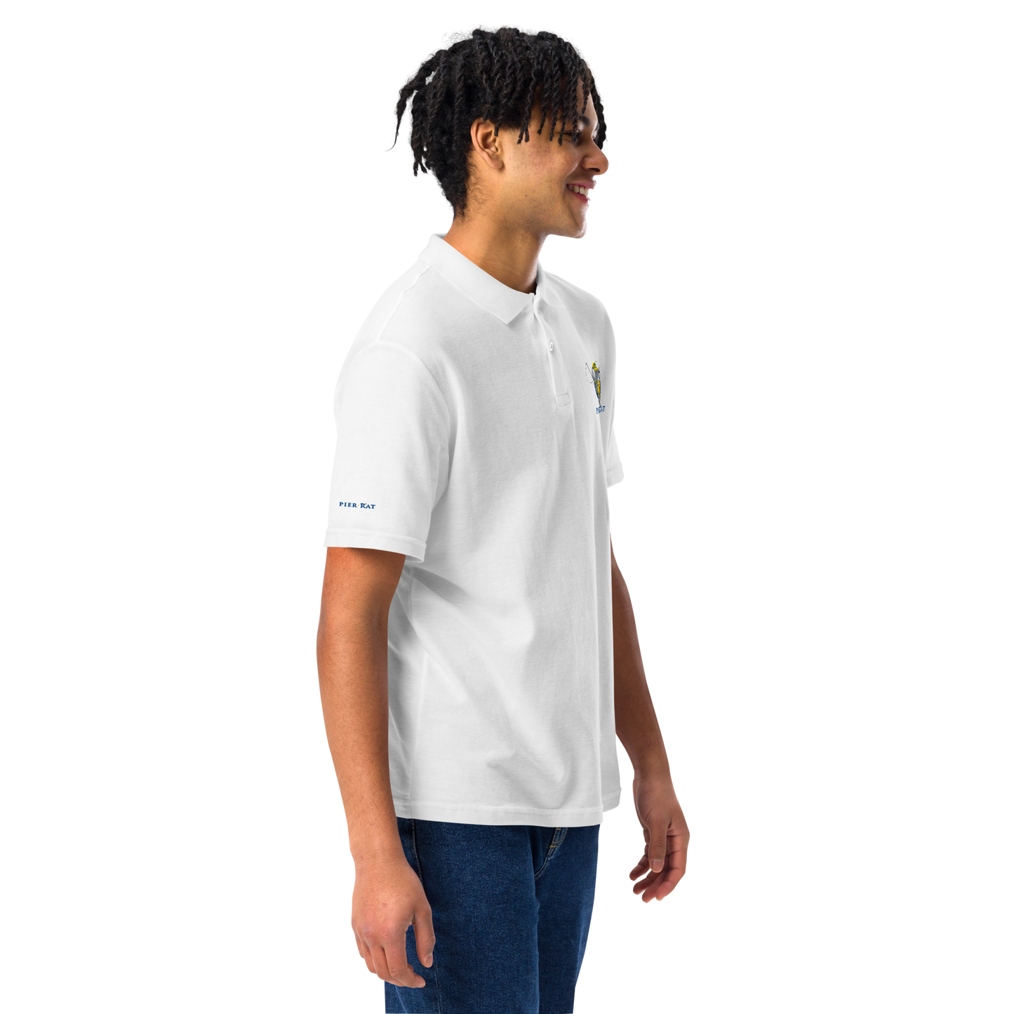 White Unisex Pique Polo Shirt