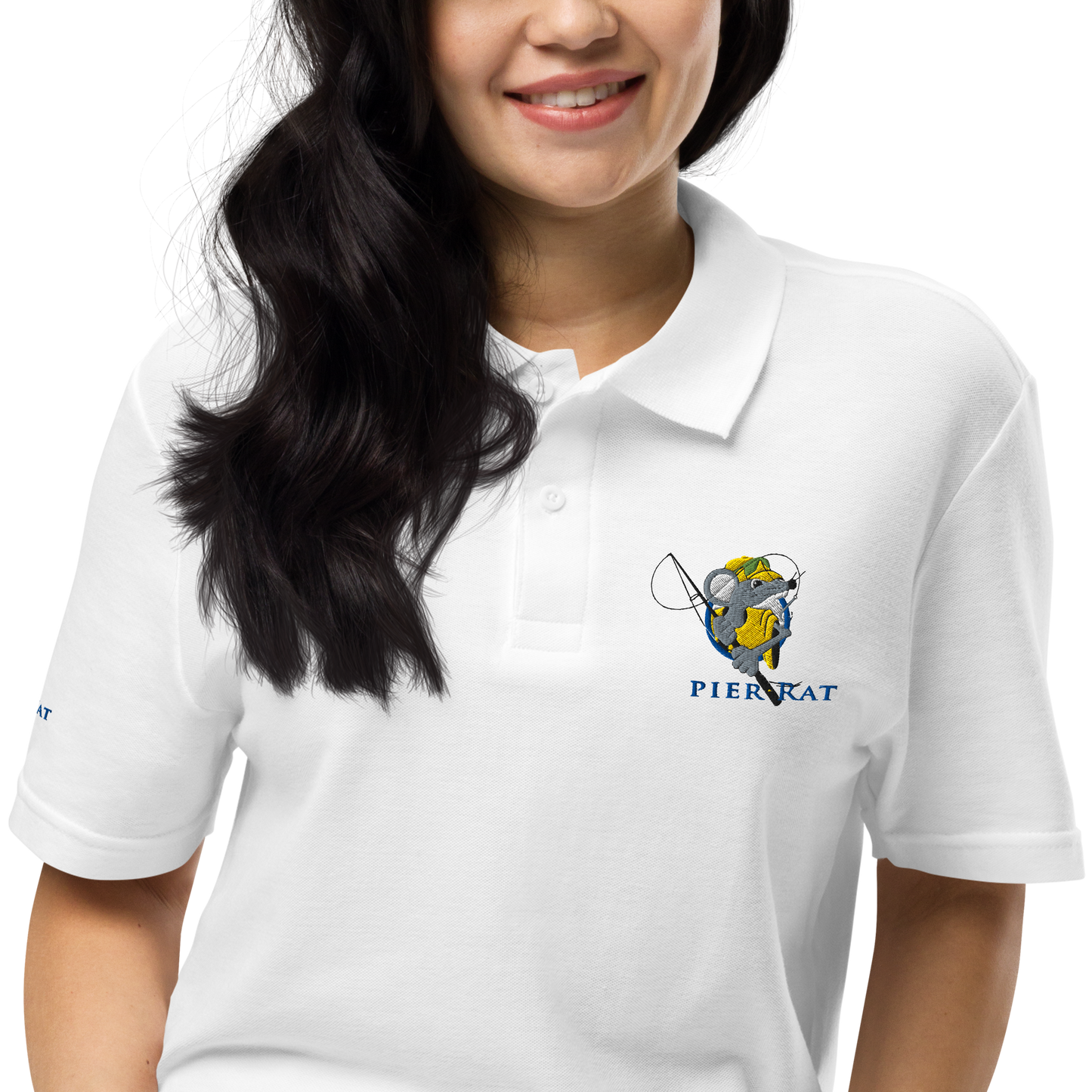 White Unisex Pique Polo Shirt