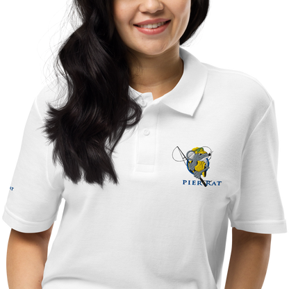 White Unisex Pique Polo Shirt